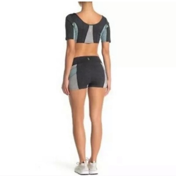 FREE PEOPLE NWT Six Pack Set Top Shorts Charcoal Low Rise - Picture 3 of 16
